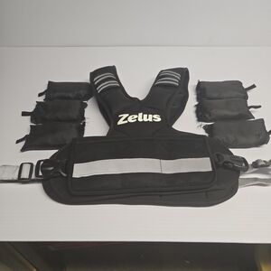Weight exercise vest Zelus Black 4-10 Lbs Weighted Vest with Reflective Straps